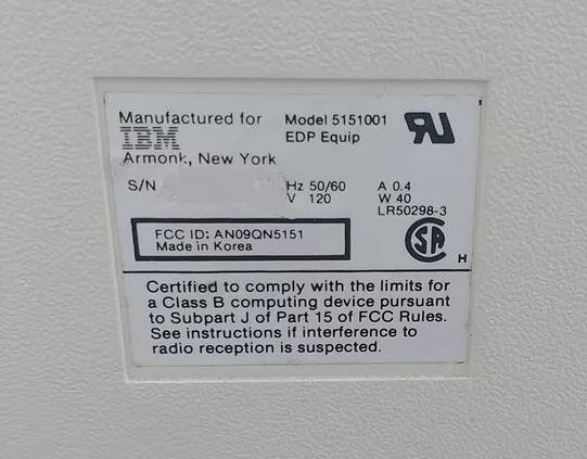 IBM 5151 Monochromatic Monitor - photo 3